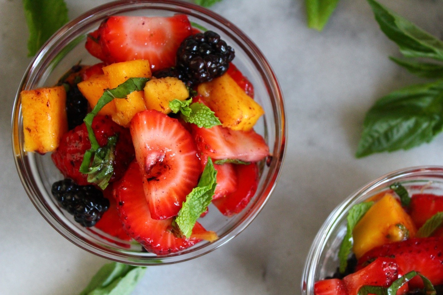 Mint Basil Summer Fruit Salad Recipe